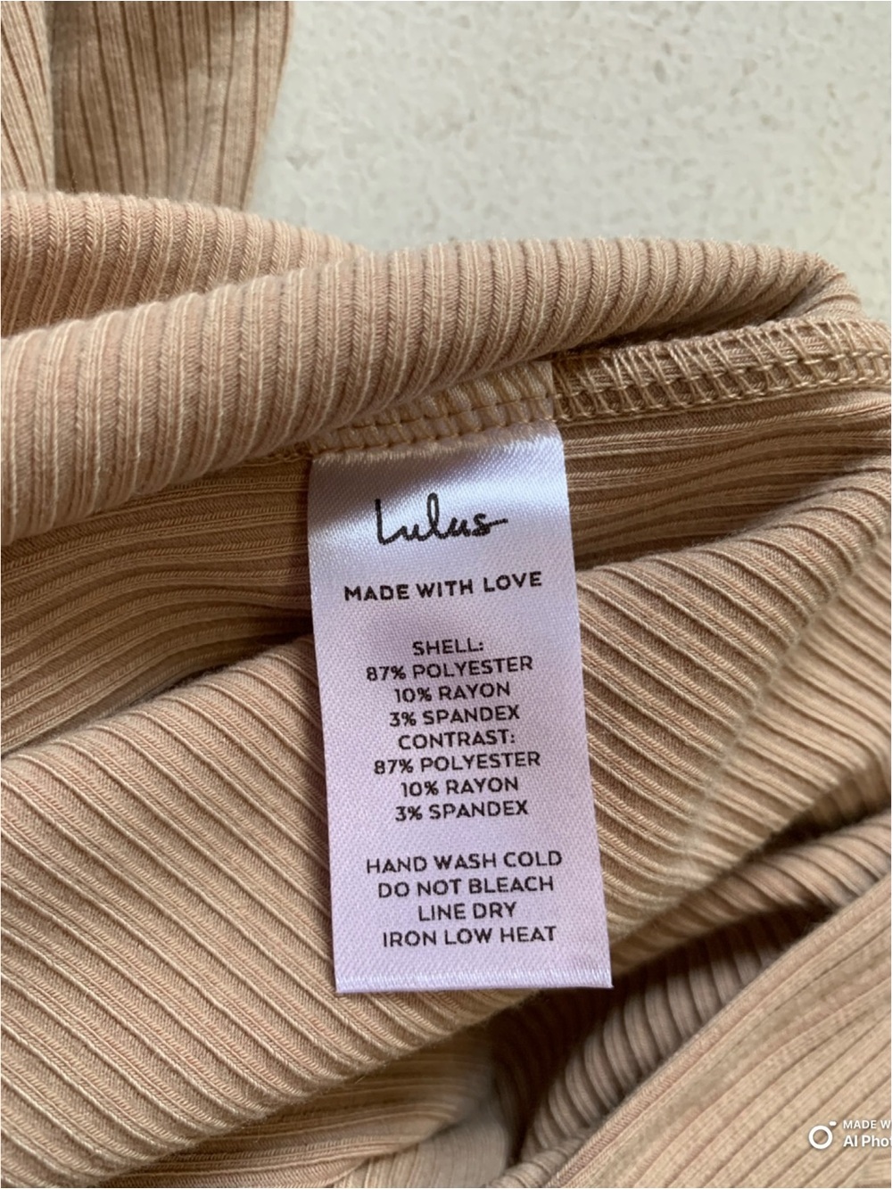 Lulus Medium Something About Her Beige Color Block Ribbed Backless Midi Dress - Picture 12 of 14